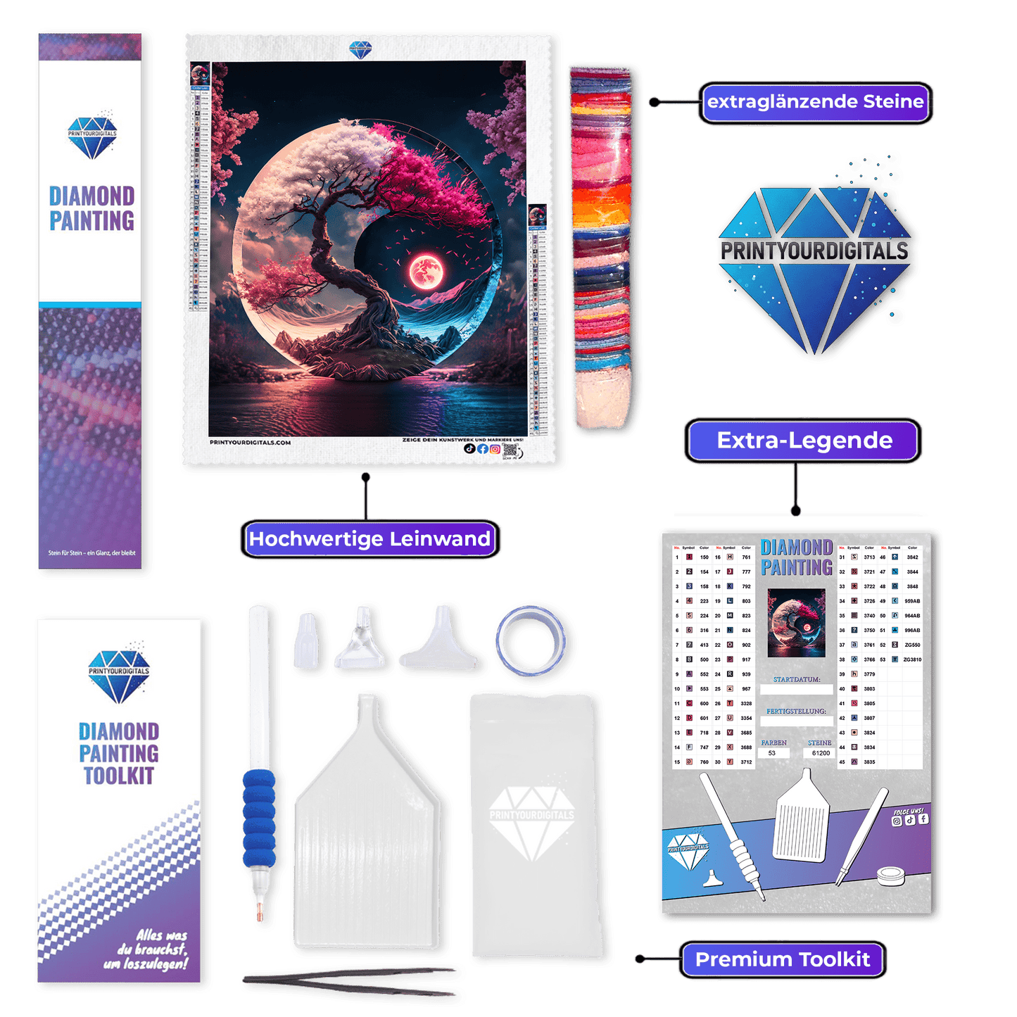 Diamond Painting - Tag und Nacht