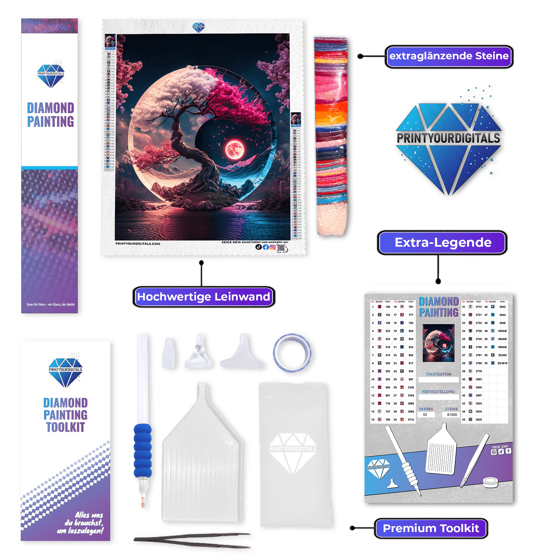 Diamond Painting - Tag und Nacht