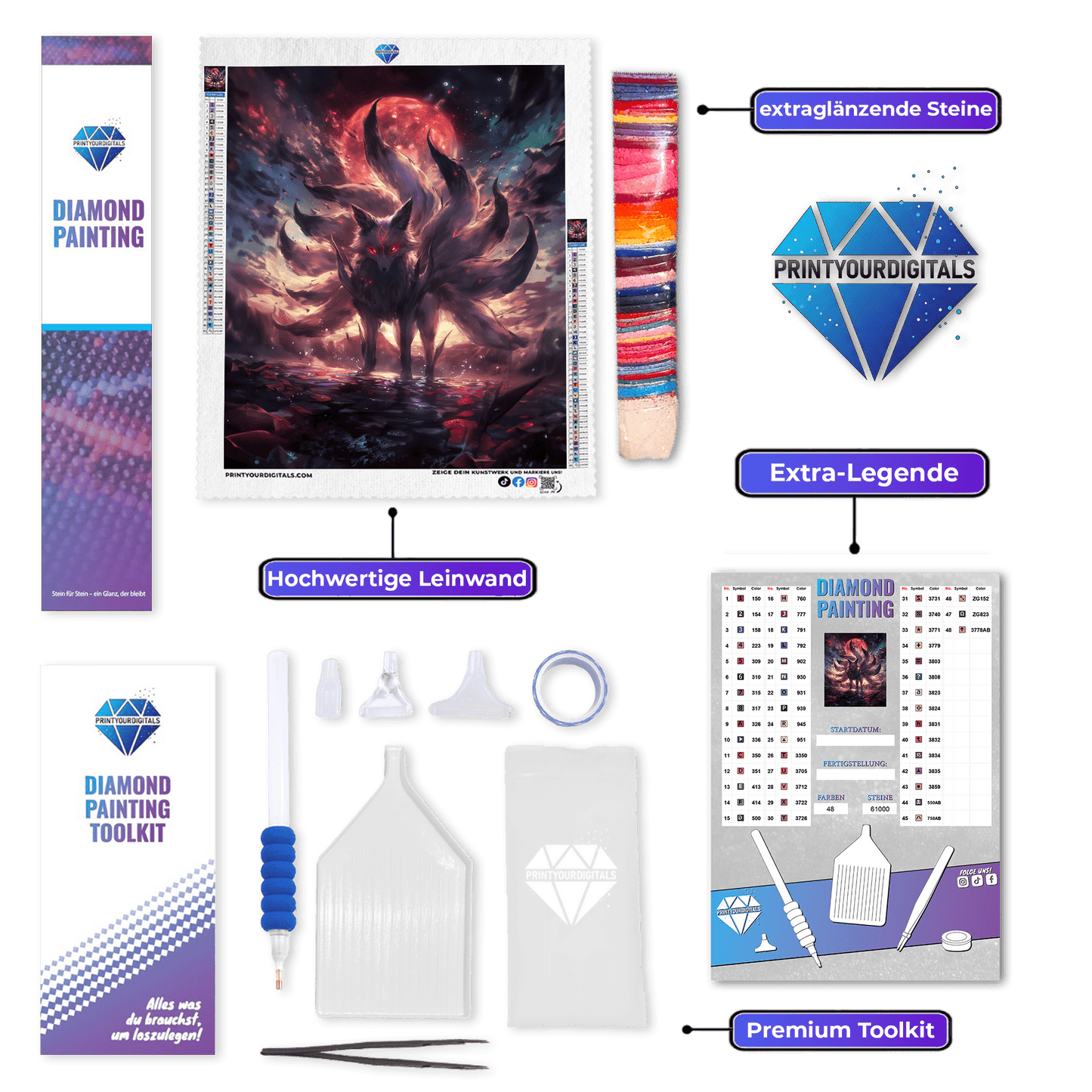 Diamond Painting - Schattenfuchs