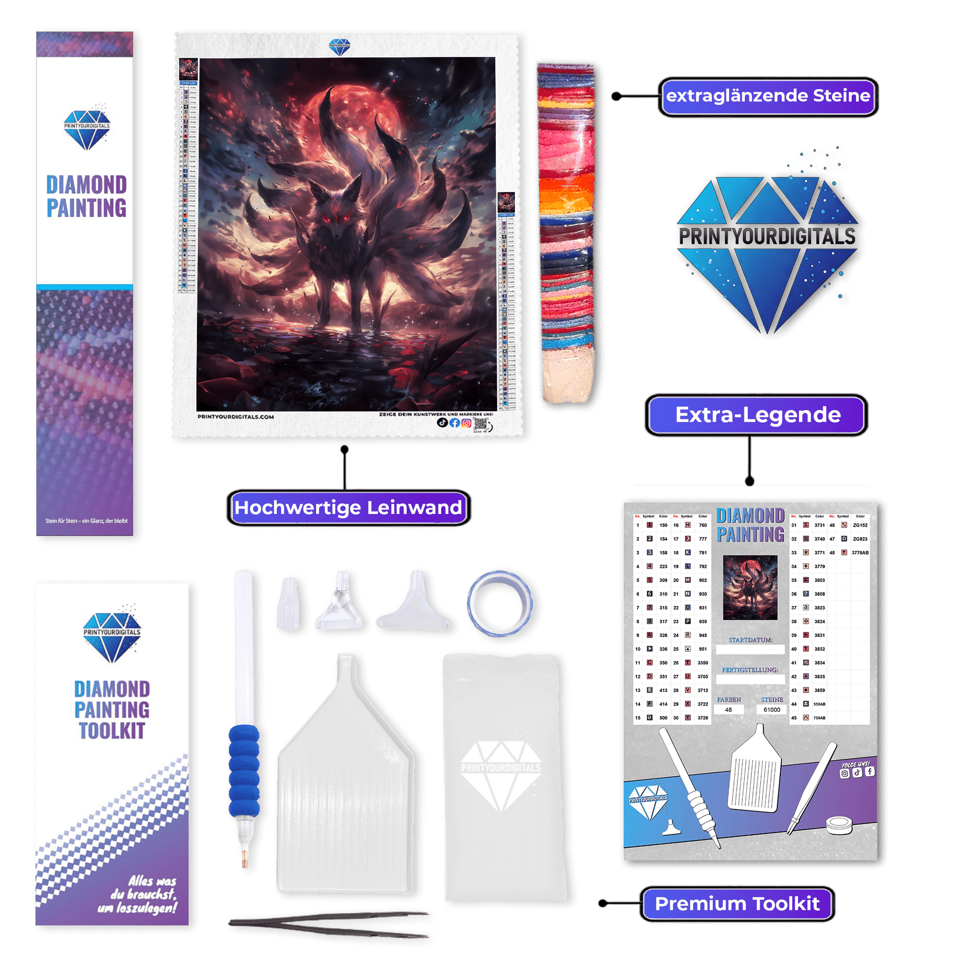 Diamond Painting - Schattenfuchs