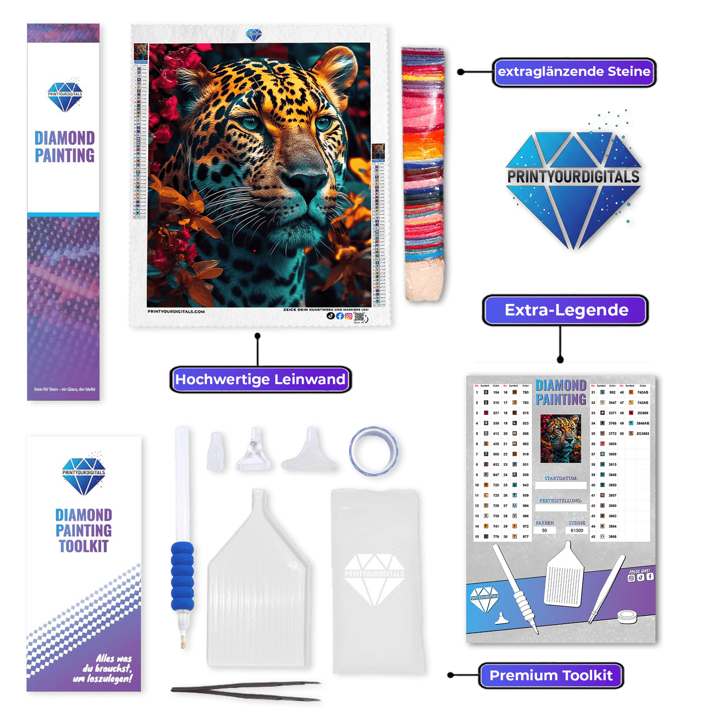 Diamond Painting - Wächter des Dschungels