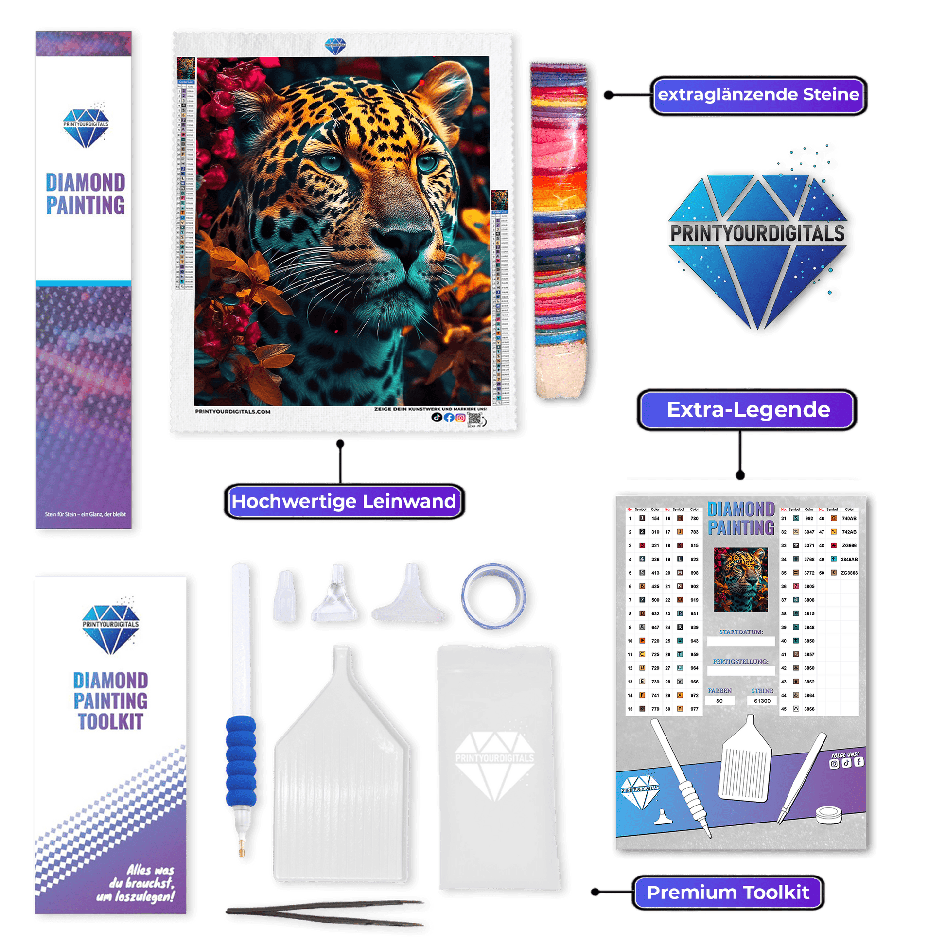 Diamond Painting - Wächter des Dschungels