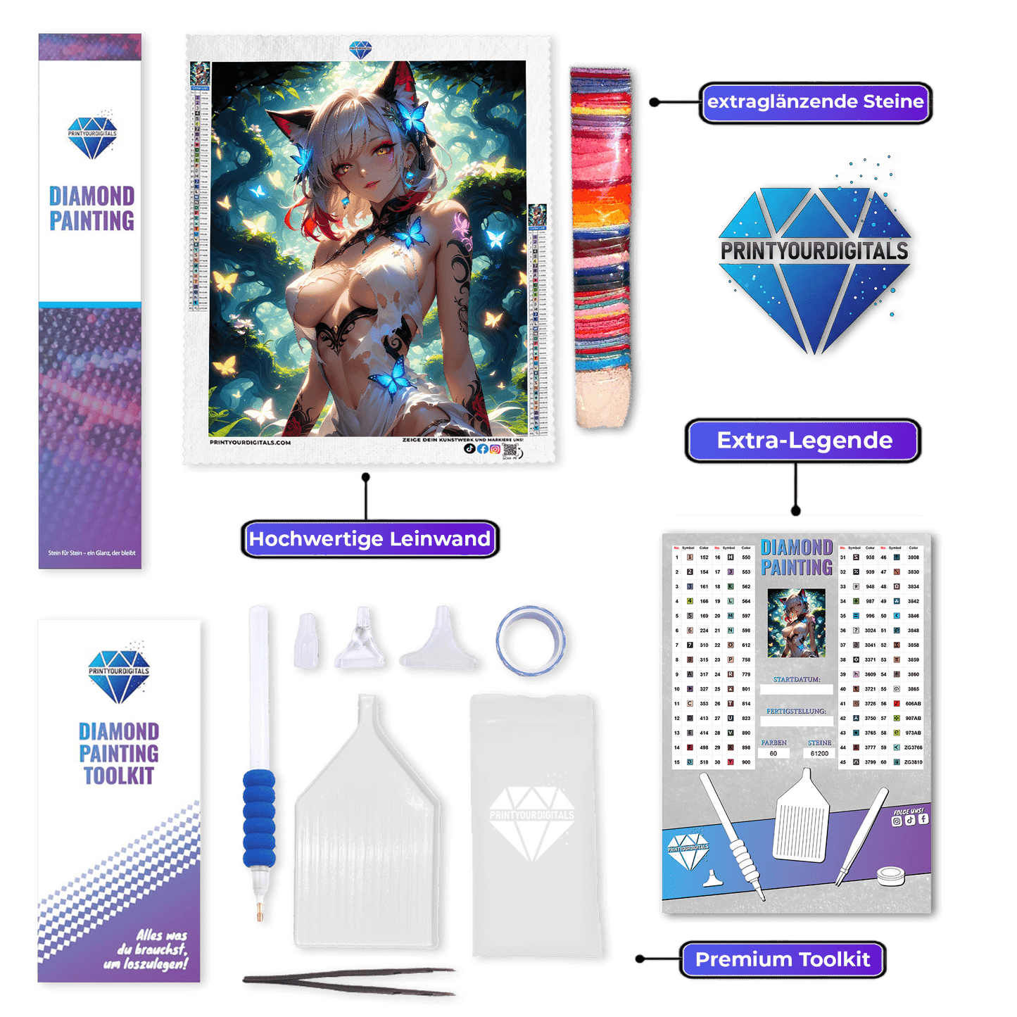 Diamond Painting - Waldgeist der Nacht