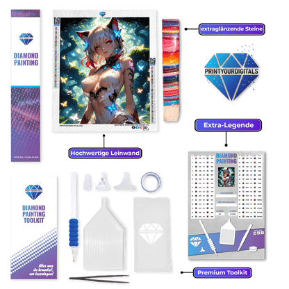 Diamond Painting - Waldgeist der Nacht