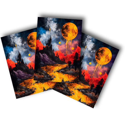 Sticker – Schloss im Goldmond