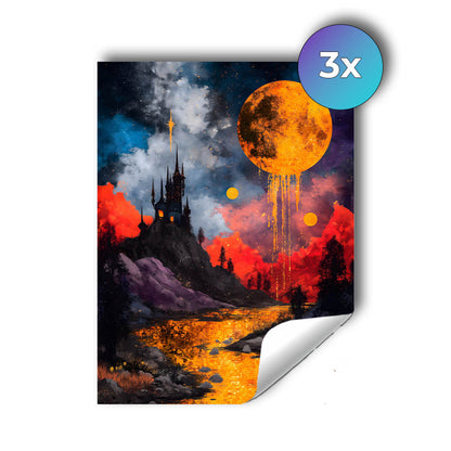 Sticker – Schloss im Goldmond