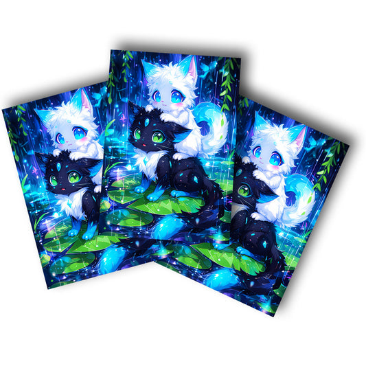 Sticker – Magische Katzenfreunde