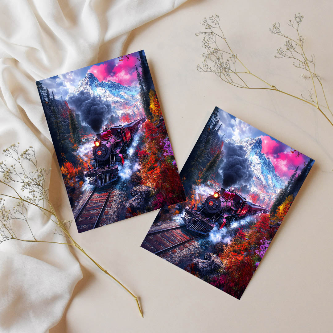 Sticker – Bergexpress im Herbst