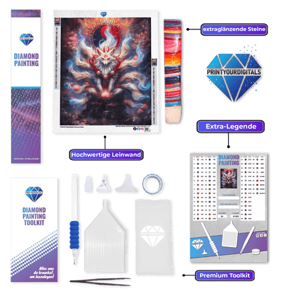 Diamond Painting - Kitsune des Gleichgewichts