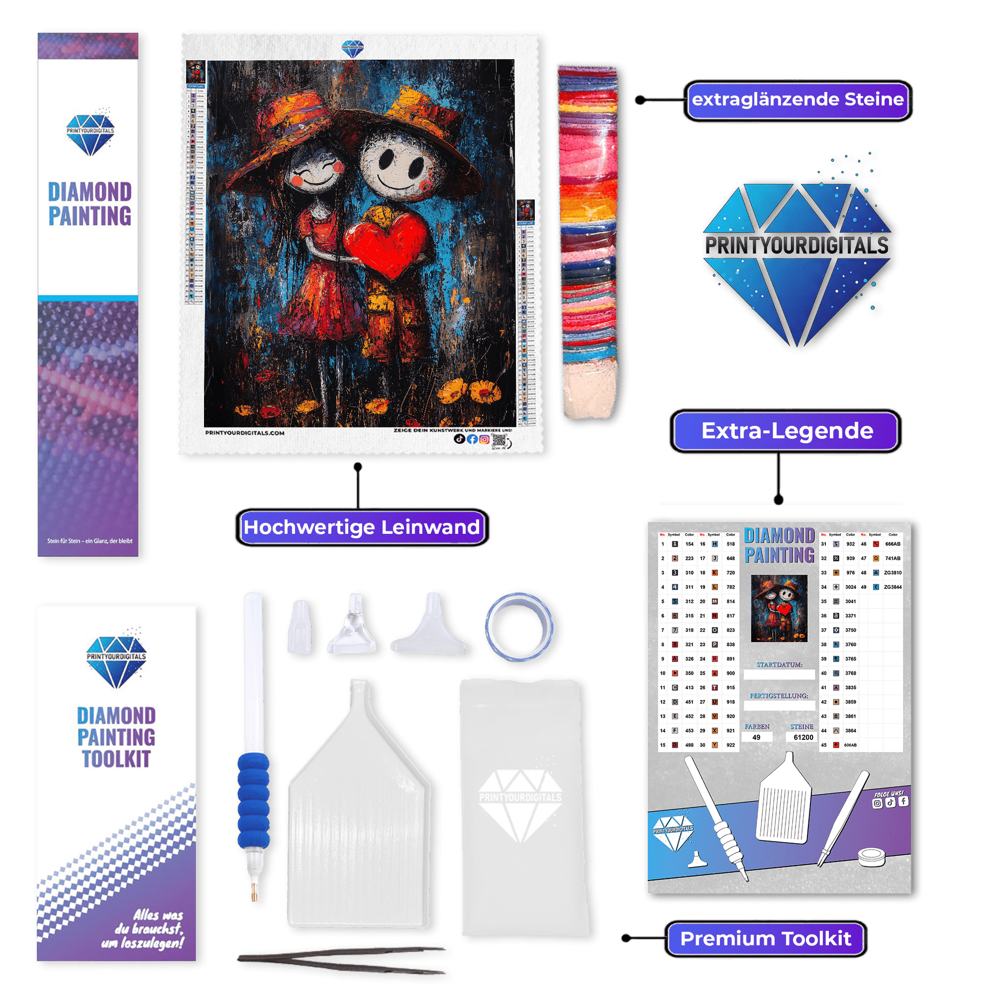 Diamond Painting - Herz der Familie