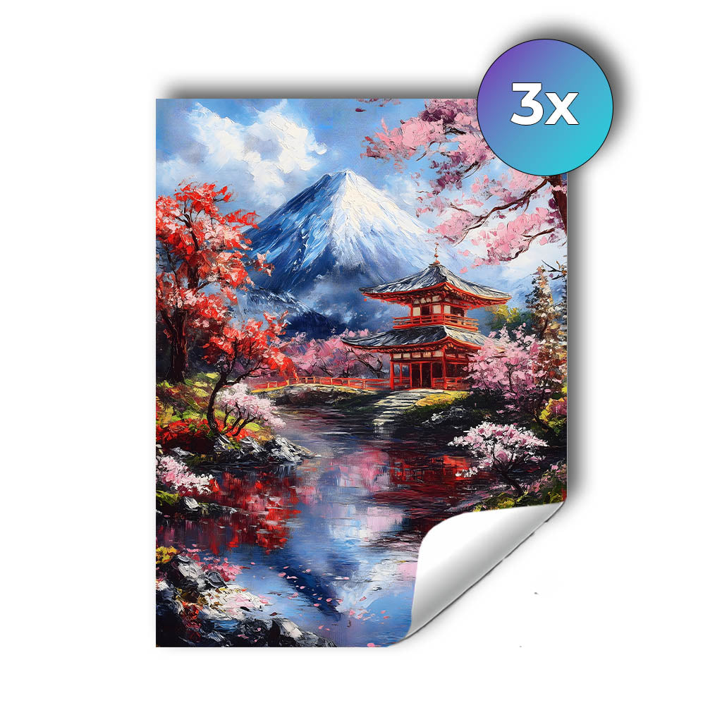 Sticker – Frühling am Fuji