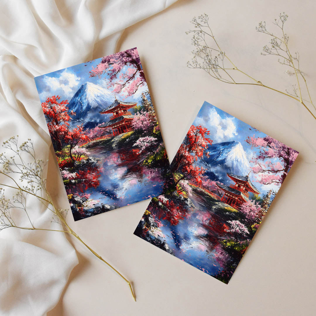 Sticker – Frühling am Fuji