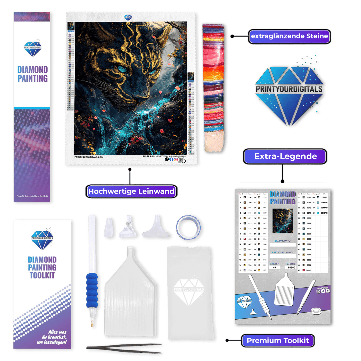 Diamond Painting - Goldklaue