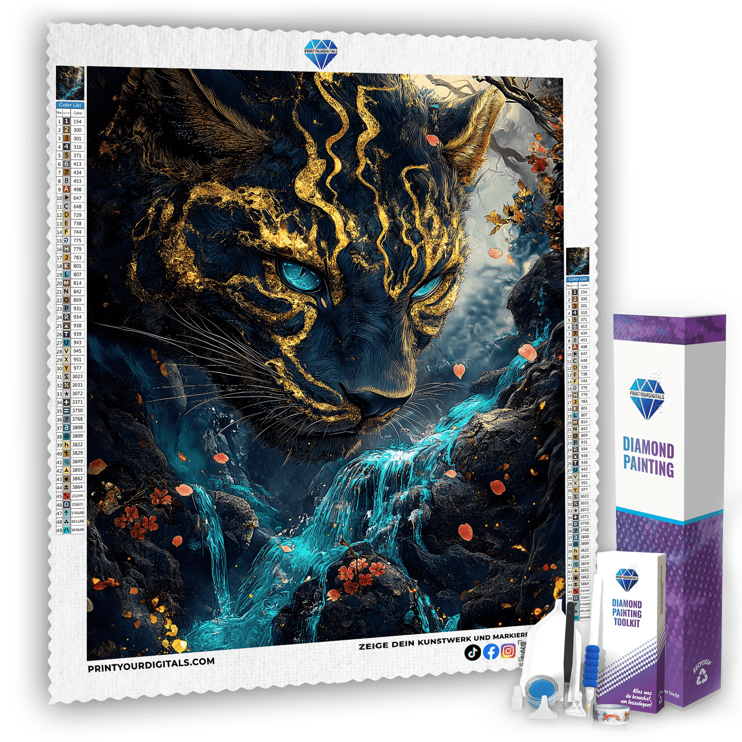 Diamond Painting - Goldklaue