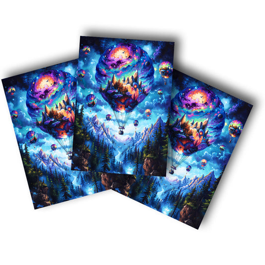 Sticker – Galaktische Ballonreise