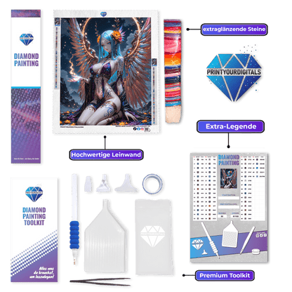 Diamond Painting - Mondflügel-Göttin