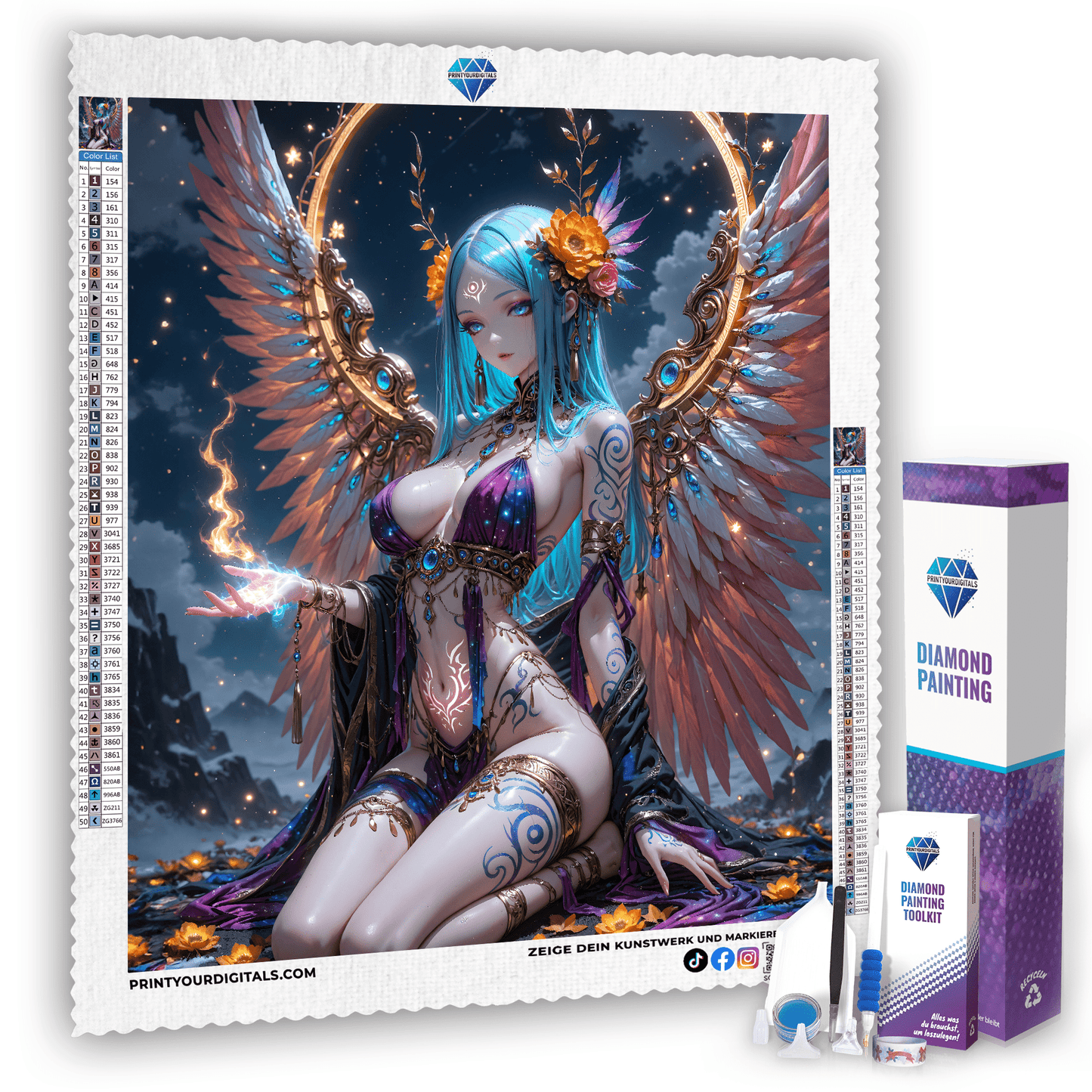 Diamond Painting - Mondflügel-Göttin