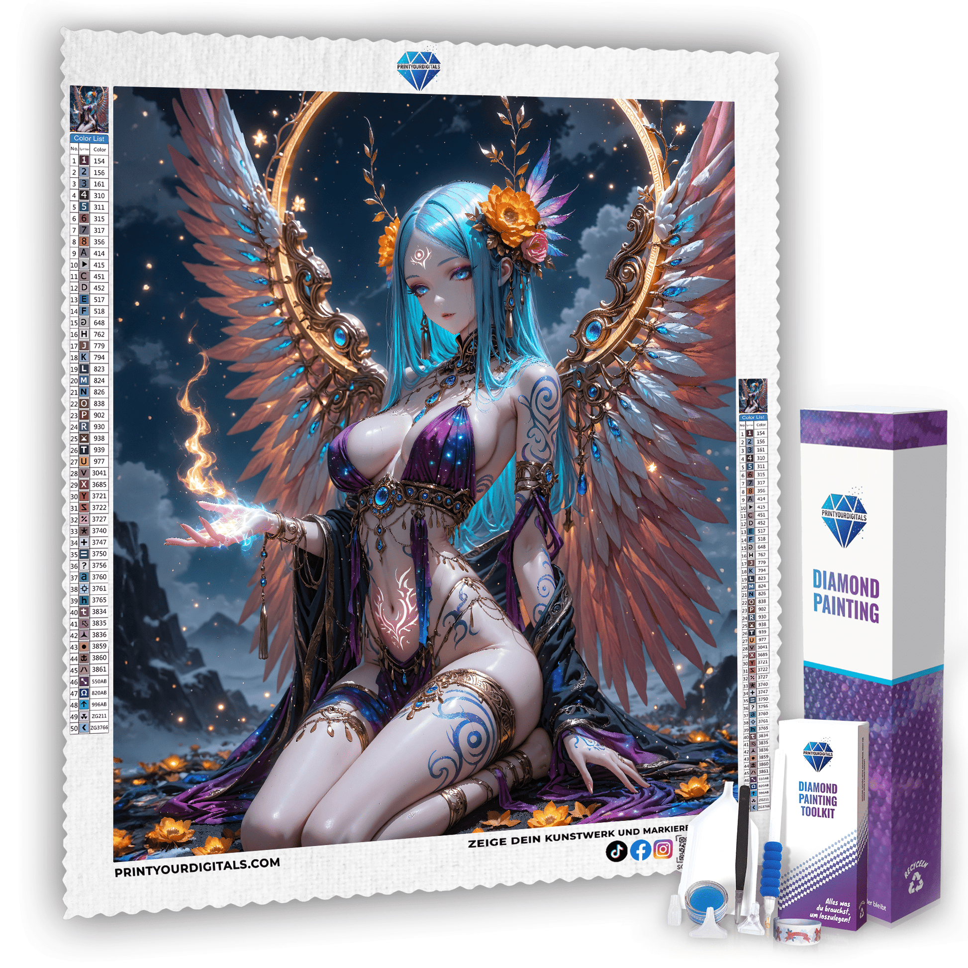 Diamond Painting - Mondflügel-Göttin