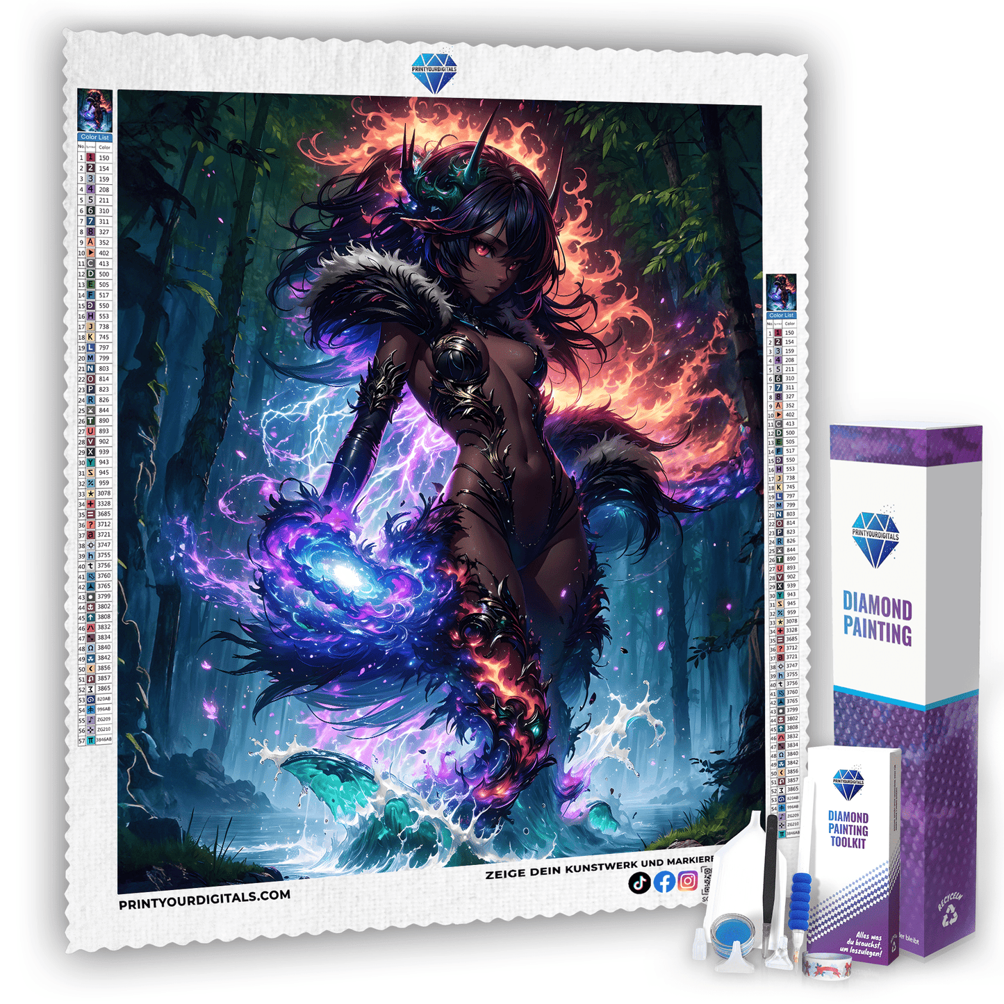 Diamond Painting - Elementarmagierin