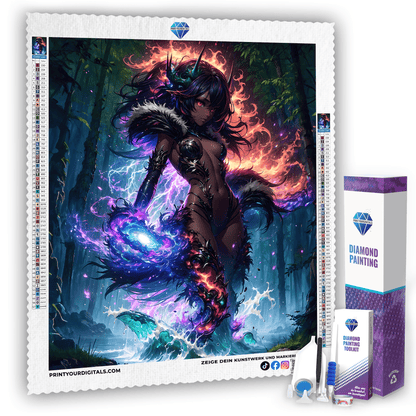 Diamond Painting - Elementarmagierin