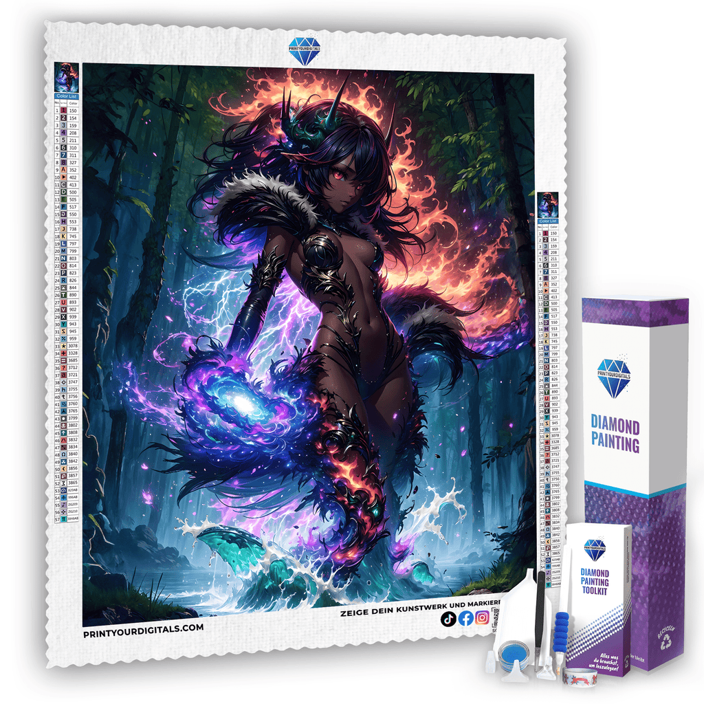 Diamond Painting - Elementarmagierin