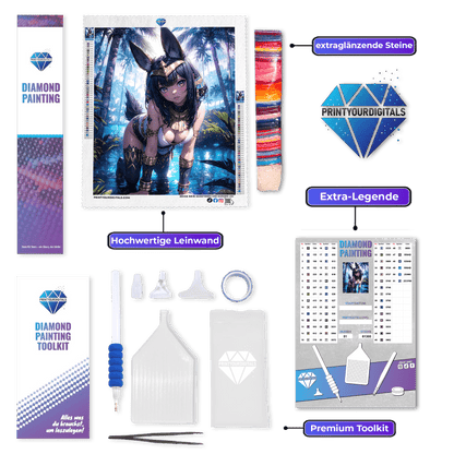 Diamond Painting - Anubis-Kriegerin