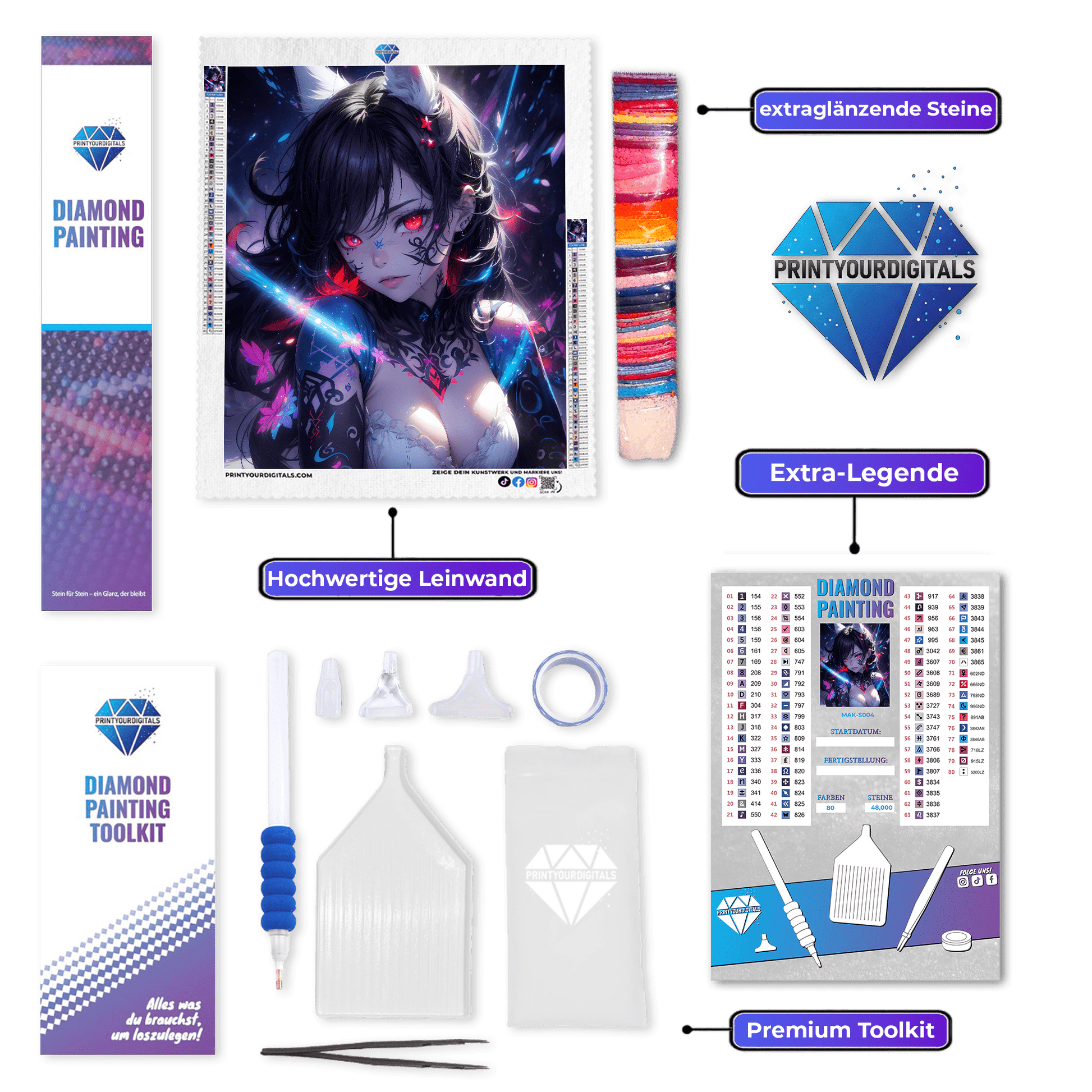 Diamond Painting - Schattenmagierin Domi