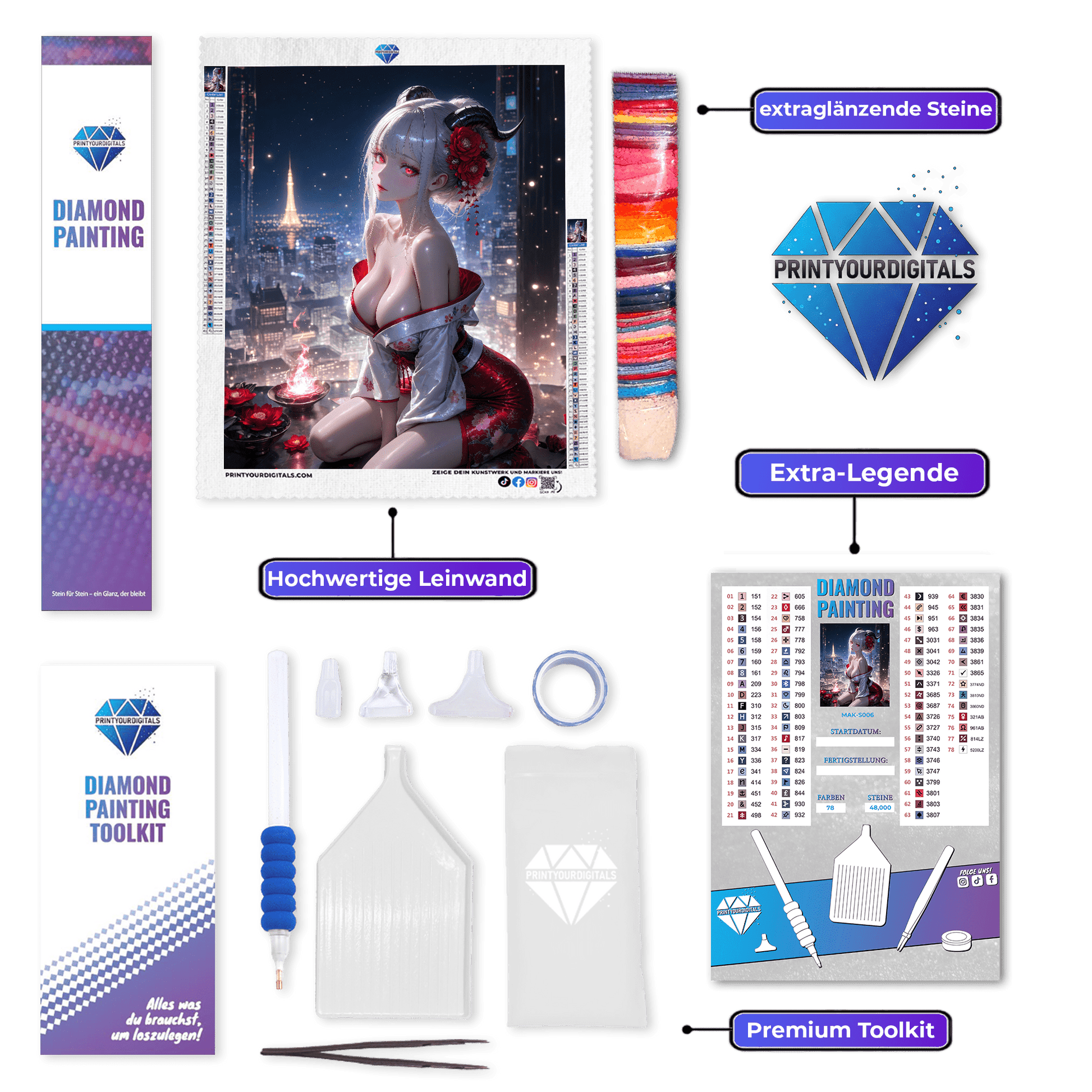 Diamond Painting - Tokio Nachtleben