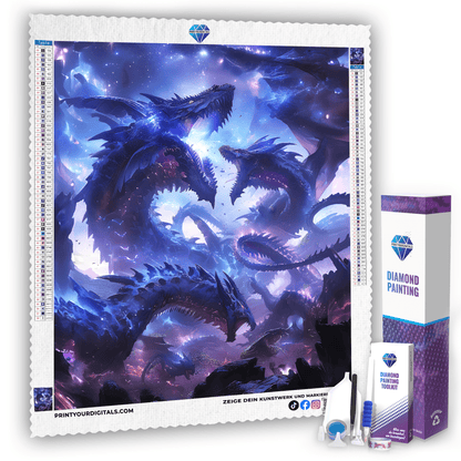 Diamond Painting - Kampf der Drachen