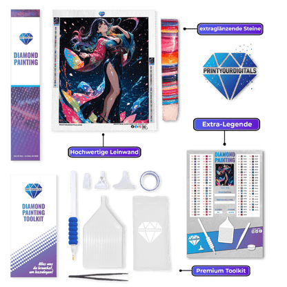 Diamond Painting - Regenbogenprinzessin