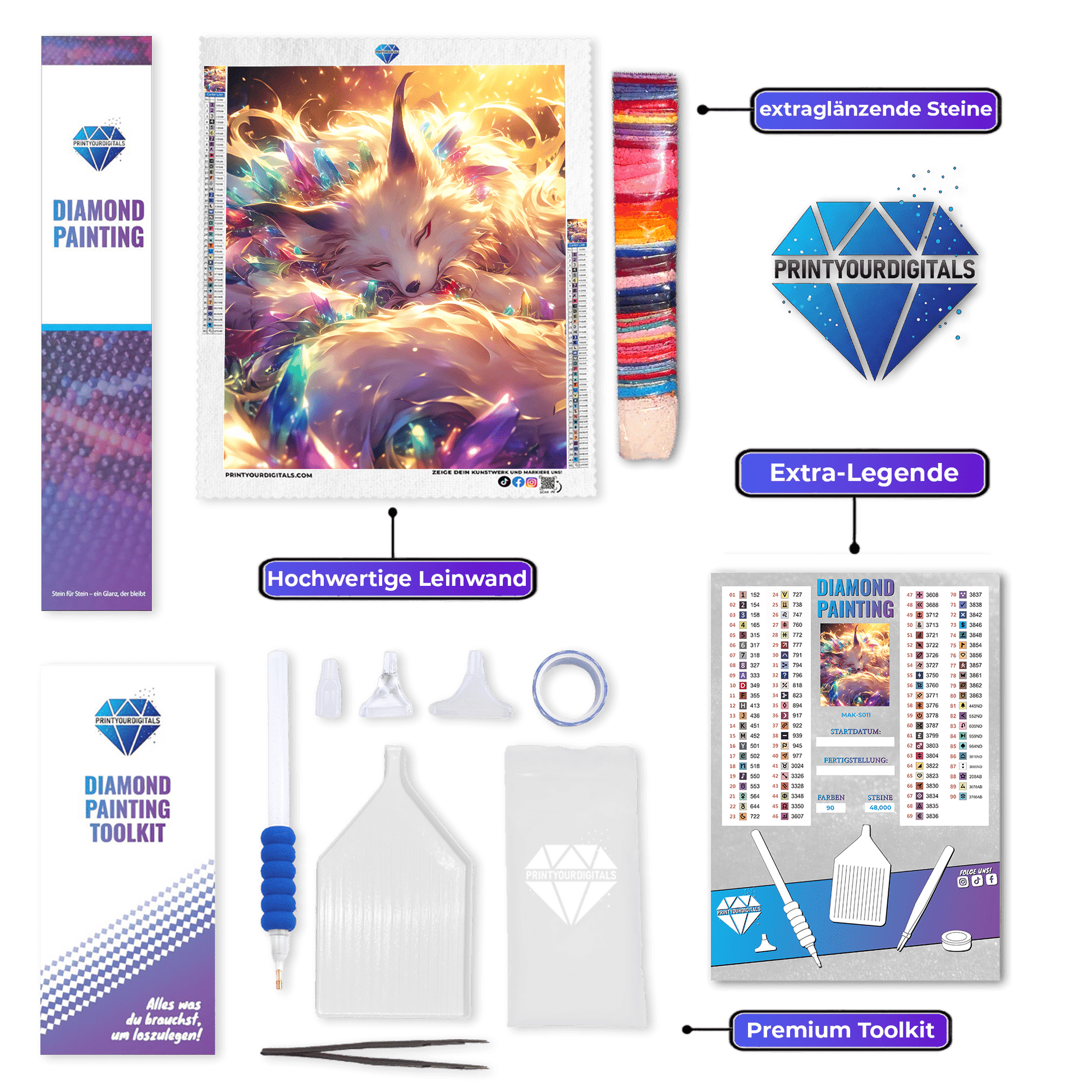 Diamond Painting - Fuchs Luna