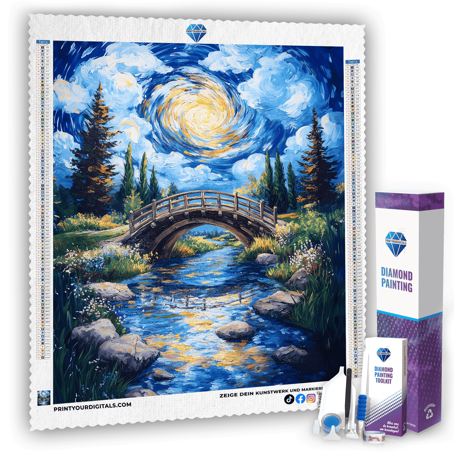 Diamond Painting - Brücke im Sternenlicht