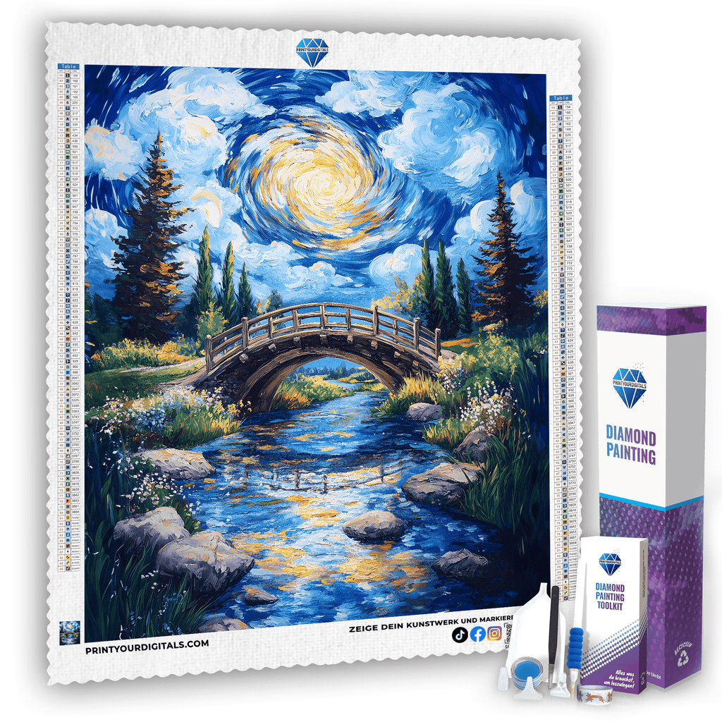 Diamond Painting - Brücke im Sternenlicht