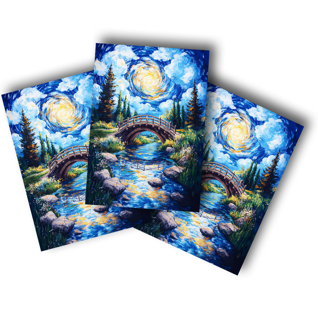 Sticker – Brücke im Sternenlicht