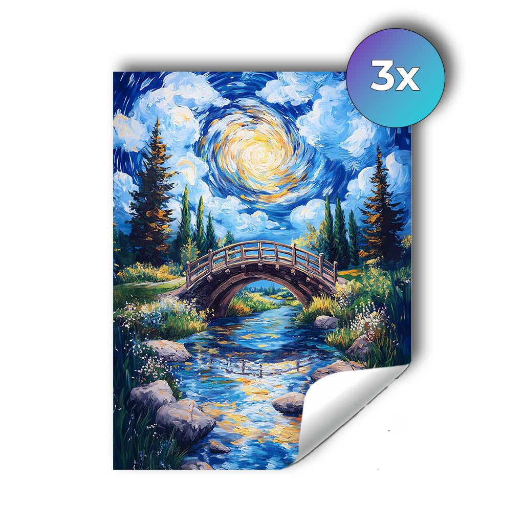 Sticker – Brücke im Sternenlicht