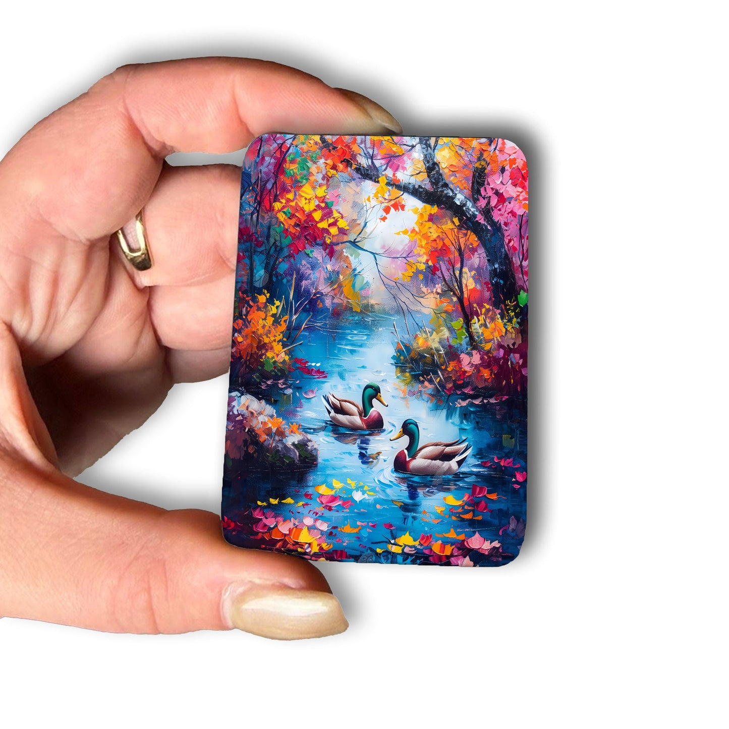 Cover Minder – Romantische Enten am Herbstsee