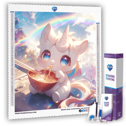 Diamond Painting - Sparky das Einhorn