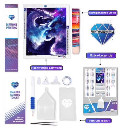 Diamond Painting - Drachenwächter im Sternenlicht