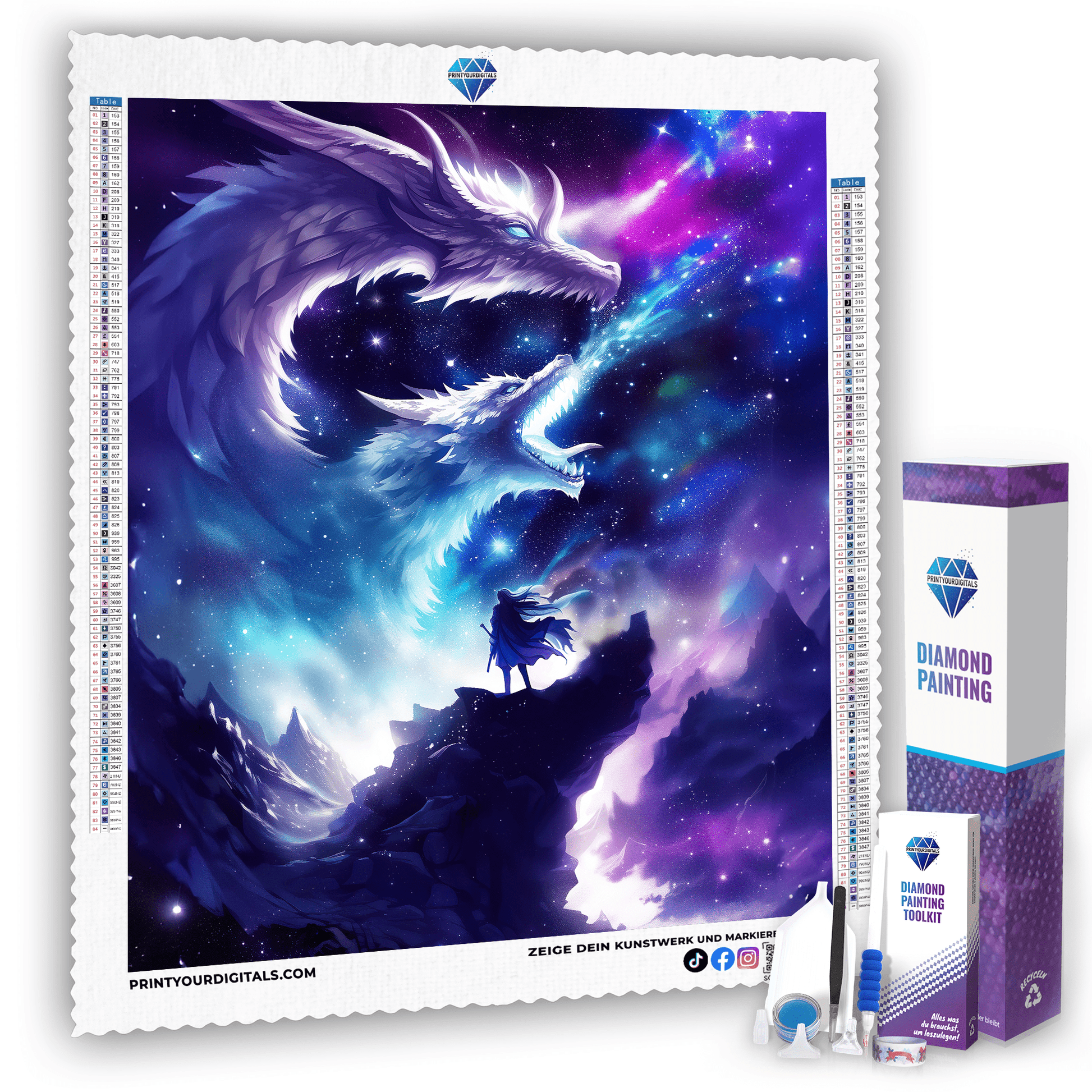 Diamond Painting - Drachenwächter im Sternenlicht