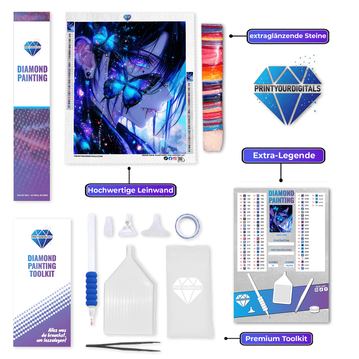 Diamond Painting – Mitternachtsliebe