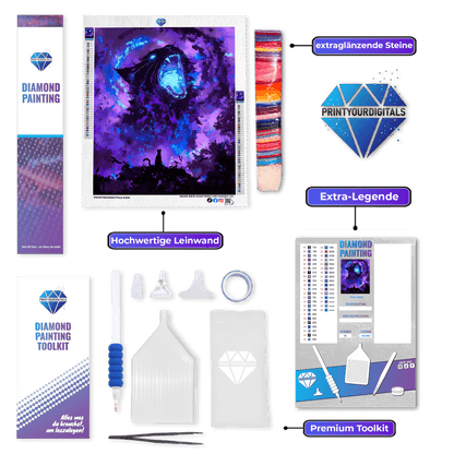 Diamond Painting – Kosmische Katzenkraft