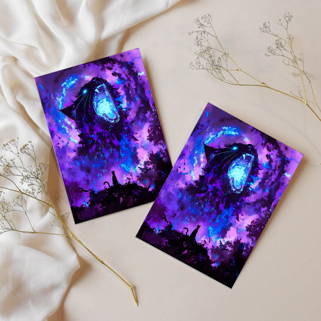 Sticker – Kosmische Katzenkraft
