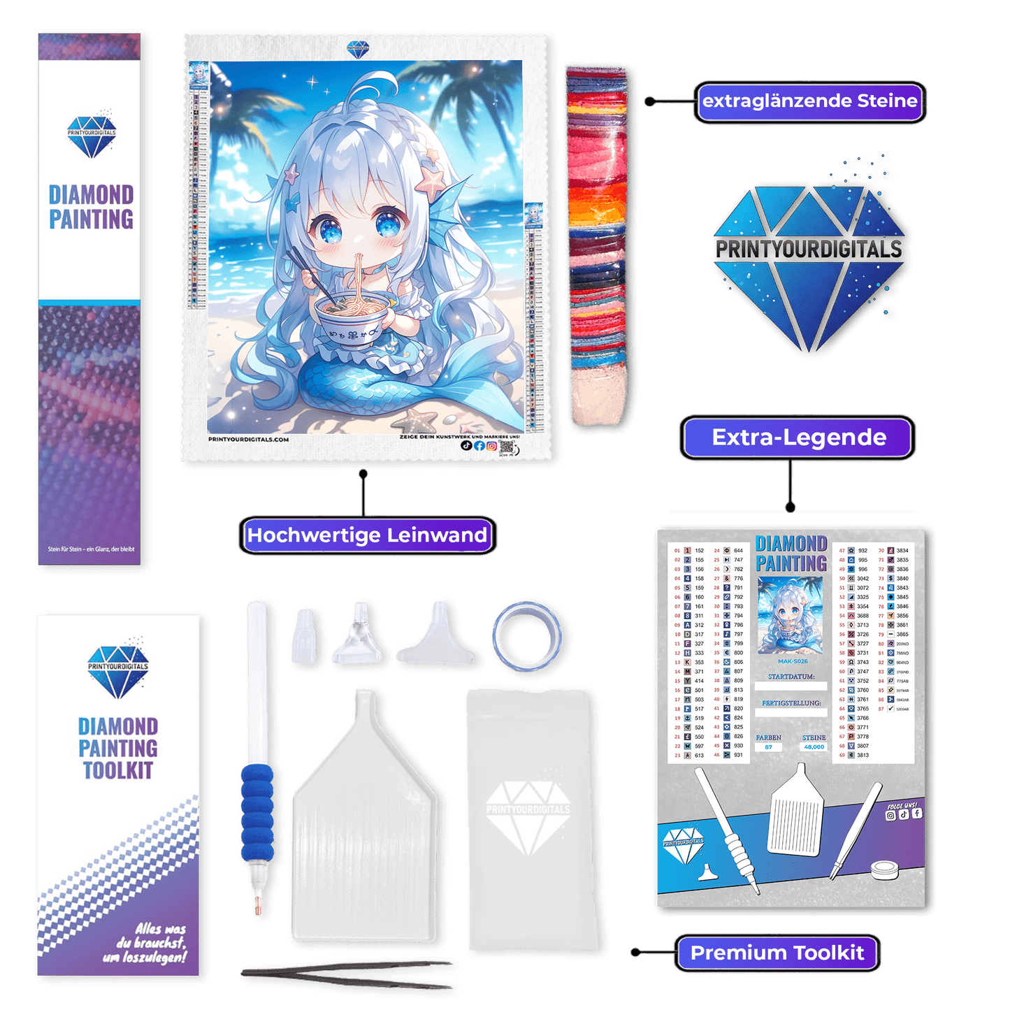 Diamond Painting – Meerjungfrau Layla