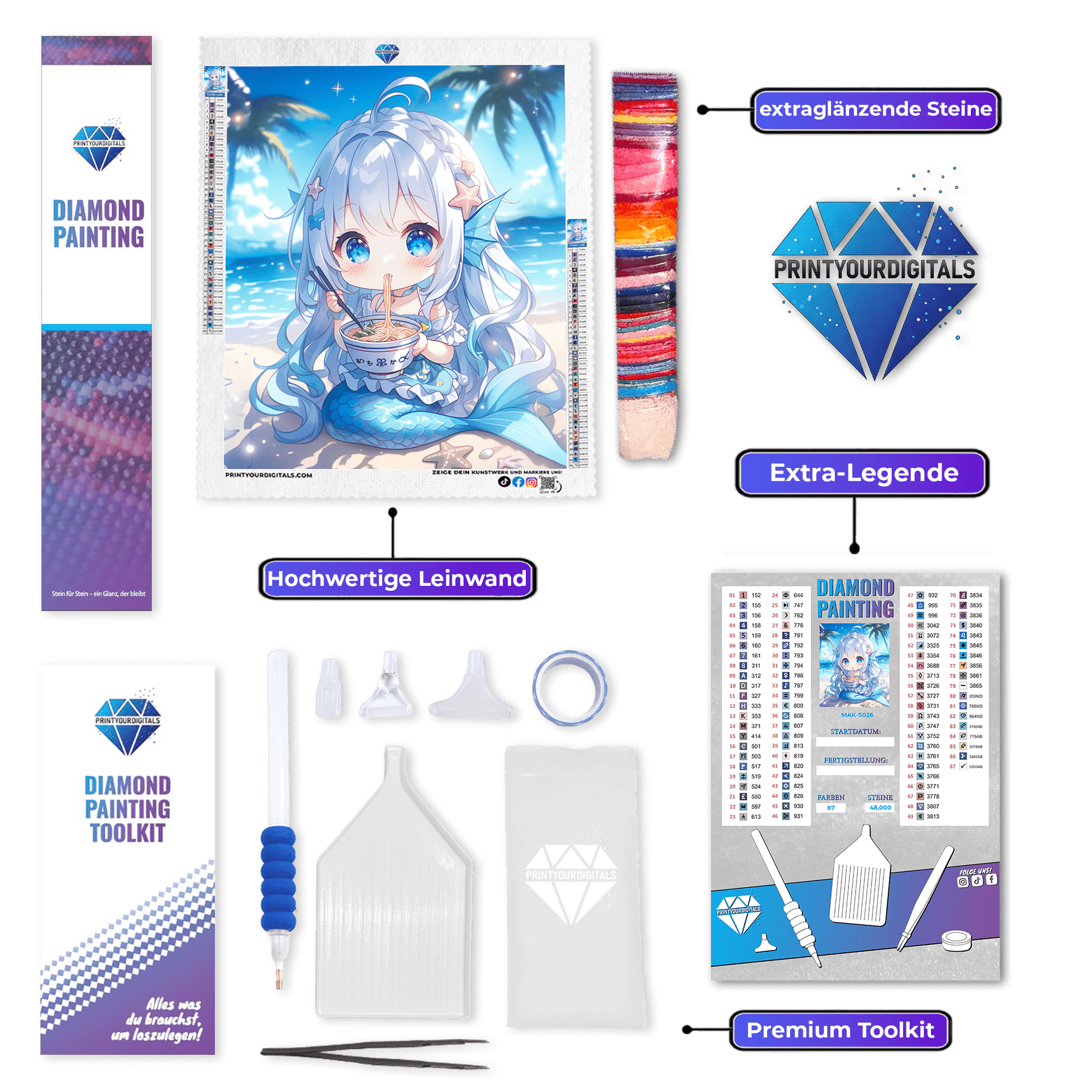 Diamond Painting – Meerjungfrau Layla