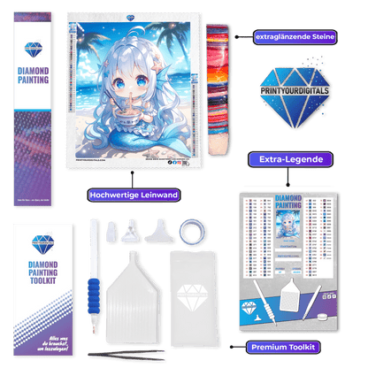 Diamond Painting – Meerjungfrau Layla