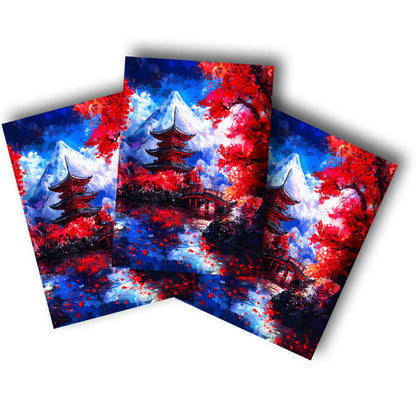Sticker – Japanischer Tempel im Herbst