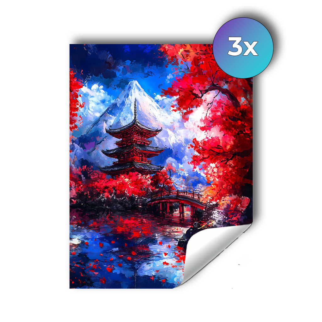 Sticker – Japanischer Tempel im Herbst