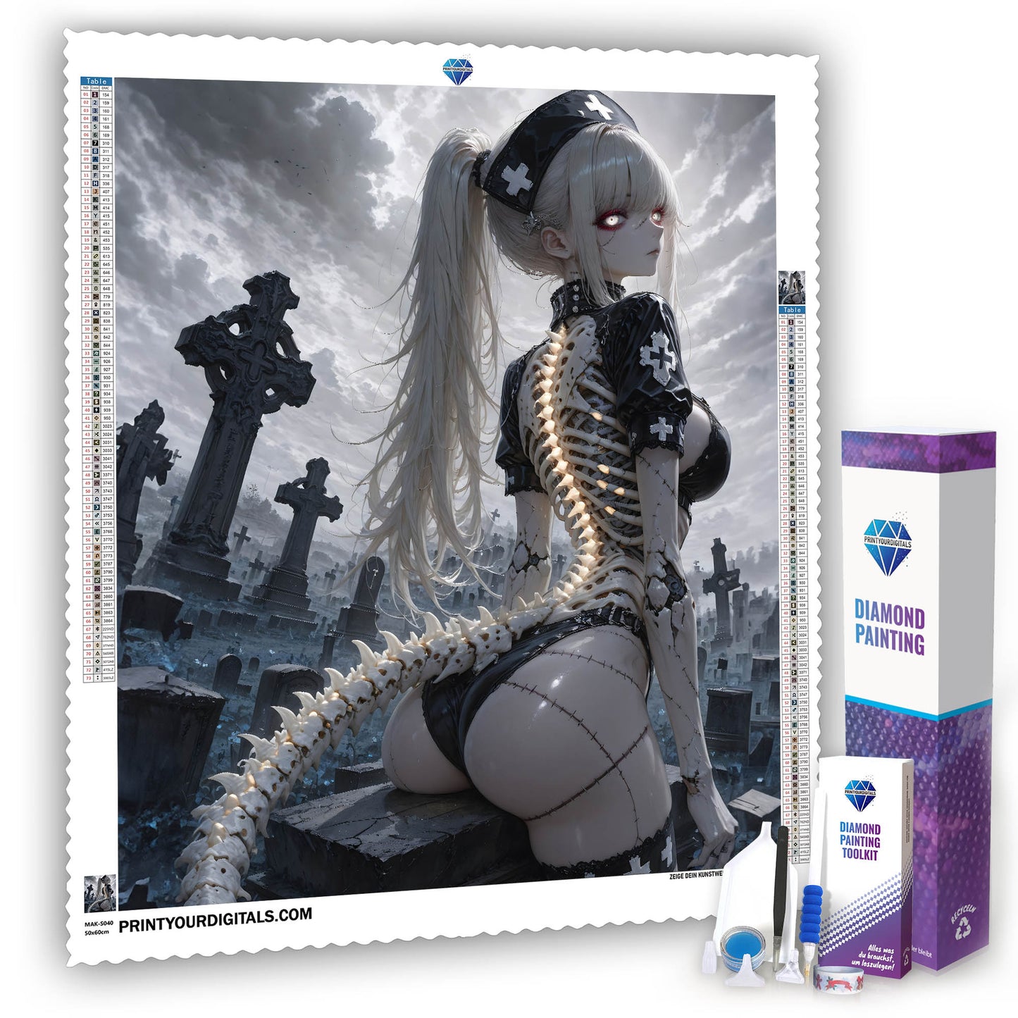 Diamond Painting – Friedhof Krankenschwester