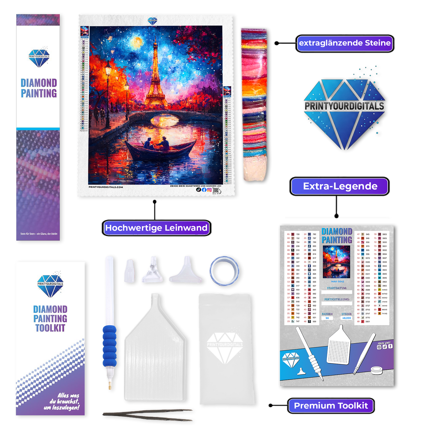 Diamond Painting – Abend in Paris