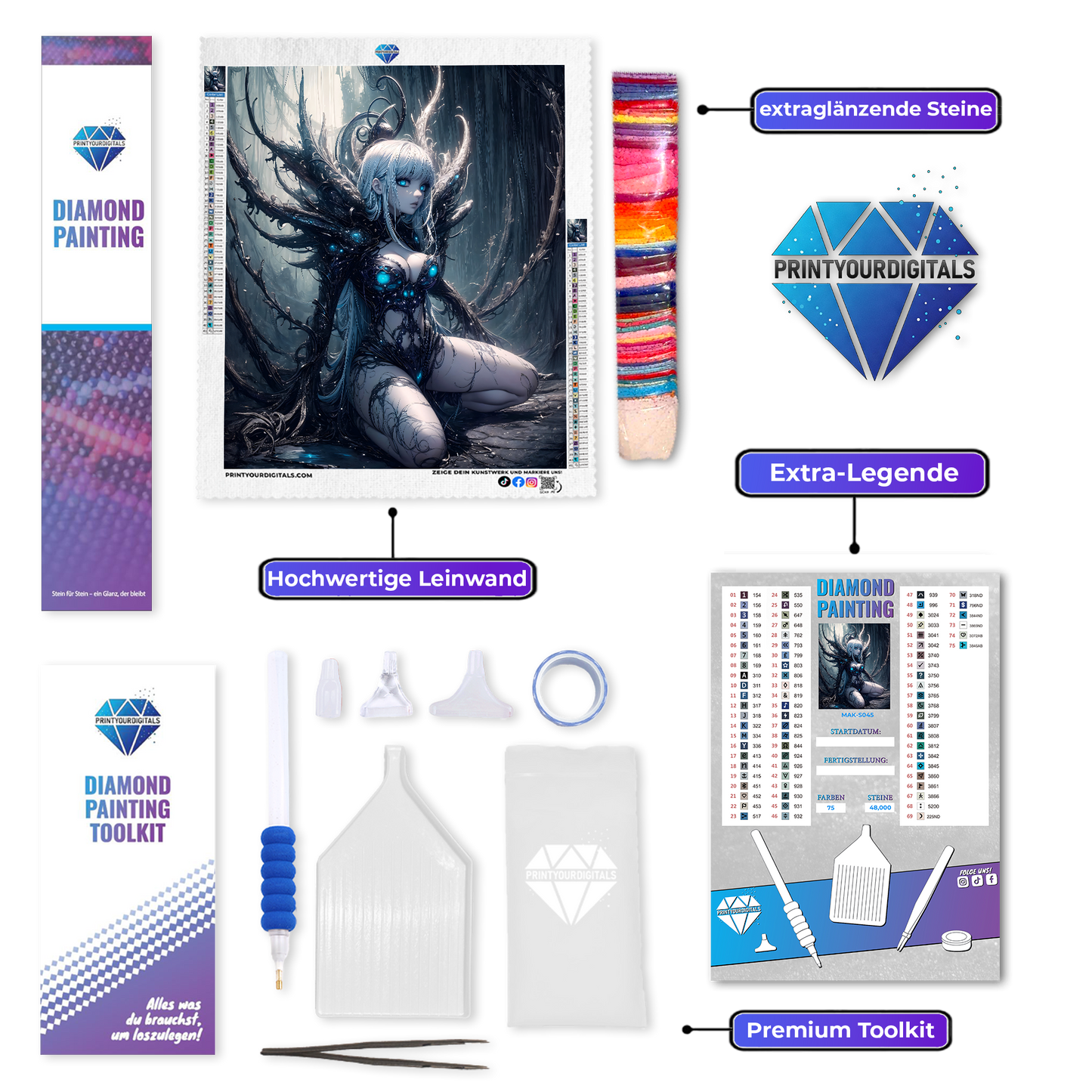 Diamond Painting – Dunkle Sternenseele Farul